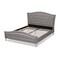 Baxton Studio Felisa Grey Upholstered and Button Tufted King Size Platform Bed 156-9509 - alternate 4